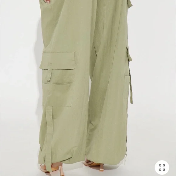 Fashion Nova Cargo Jogger Pant 32” Inseam - Sage - Picture 3 of 6